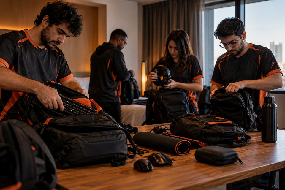 Preparação de equipamentos para um encontro presencial